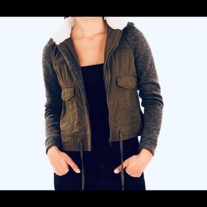 Girls Green Utility Jacket